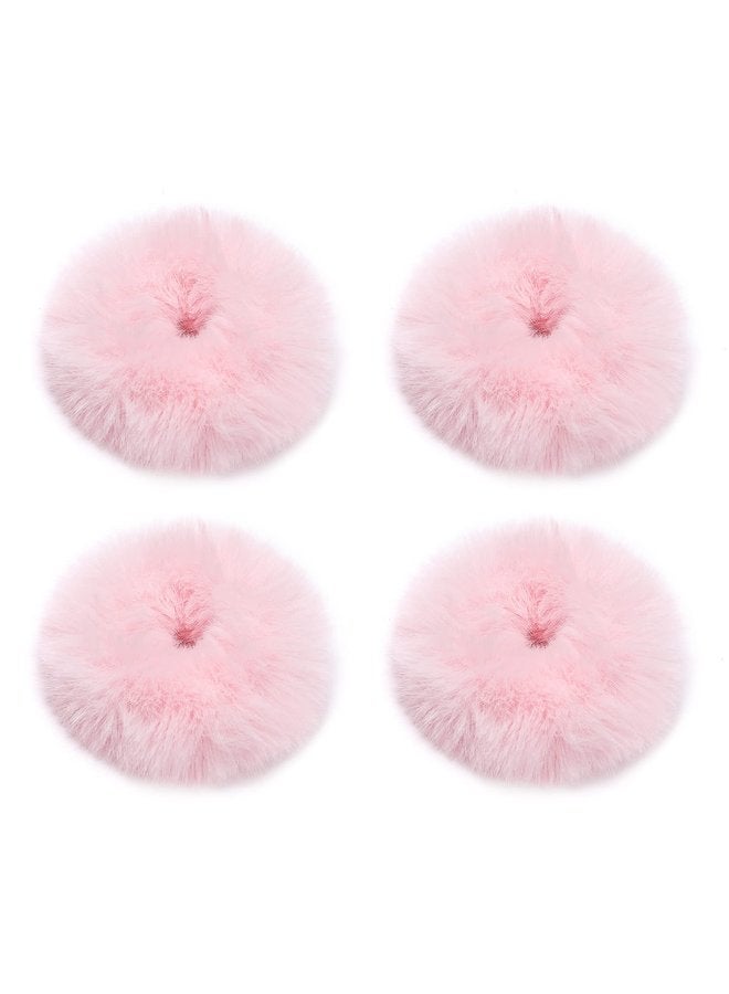 أوزيغالور 4 قطع ربطات شعر بوم بوم وردي فاتح، إكسسوارات شعر نسائية - Image 1