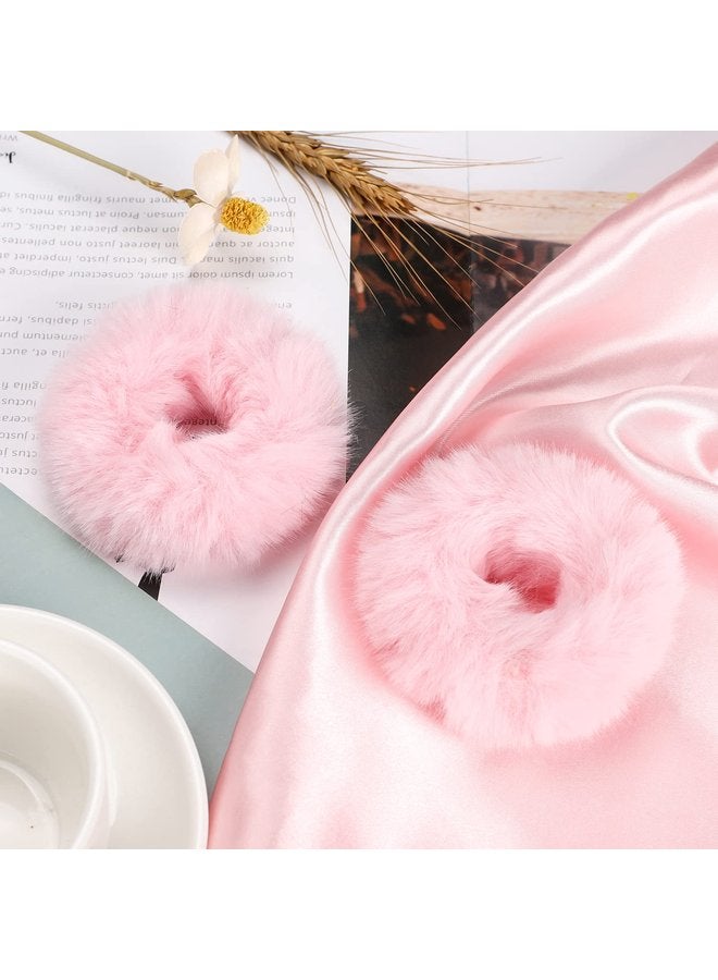 أوزيغالور 4 قطع ربطات شعر بوم بوم وردي فاتح، إكسسوارات شعر نسائية - Image 5