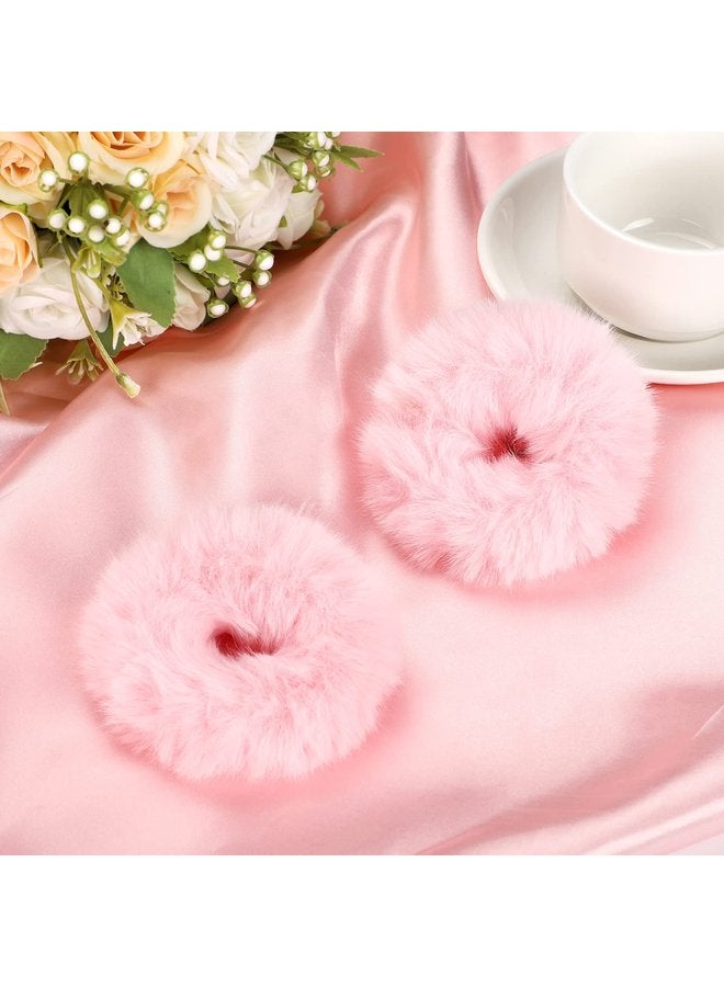 أوزيغالور 4 قطع ربطات شعر بوم بوم وردي فاتح، إكسسوارات شعر نسائية - Image 4