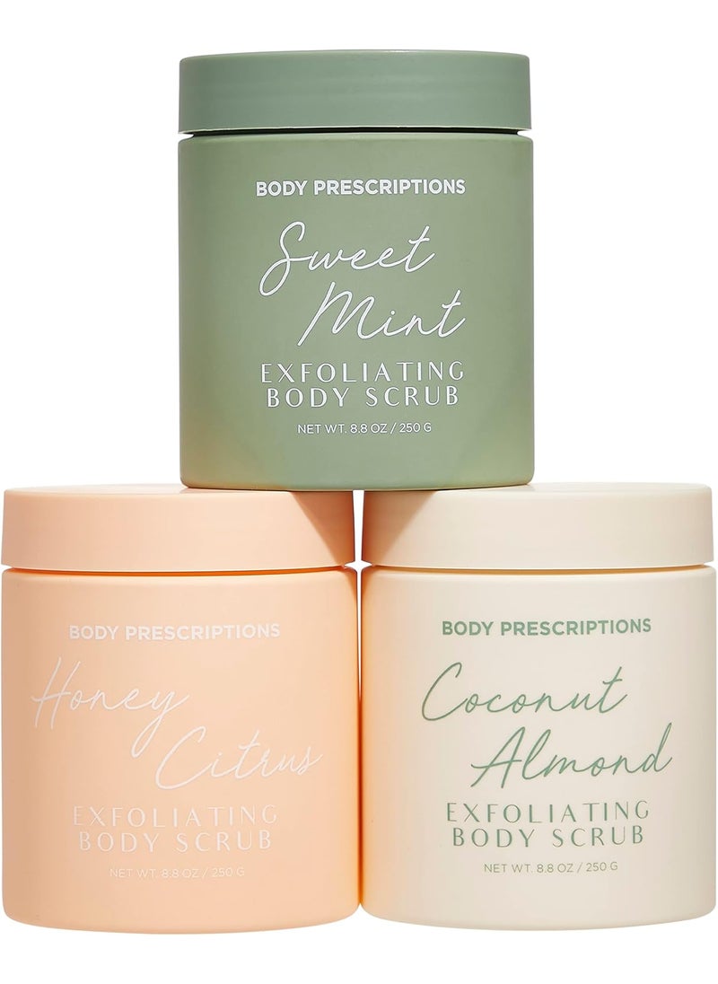 Body Prescriptions - Body Prescriptions Exfoliating Body Scrub  Body Cleanser for Nourished UltraSmooth Skin Honey Citrus Coconut Almond and Sweet Mint - Image 1
