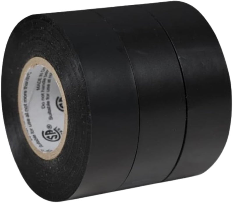 Duck Brand Professional Electrical Tape, 0.75-Inch by 50-Feet, 3-Pack of Rolls, Black (299004) - Image 2