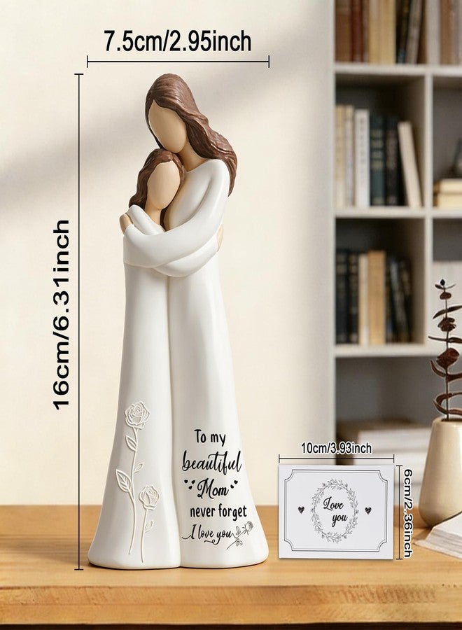 Nlicrst Mother Daughter Figurines - Mother Daughter Gifts for Mom, 5.9" Heartwarming Hug Figutine with Greeting Card & Gift Box for Birthday, Anniversary Home Decor - Image 2