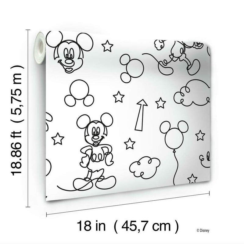 RoomMates Disney Mickey Mouse Icons Silver Peel & Stick Wallpaper by RoomMates, RMK11152WP - Image 5