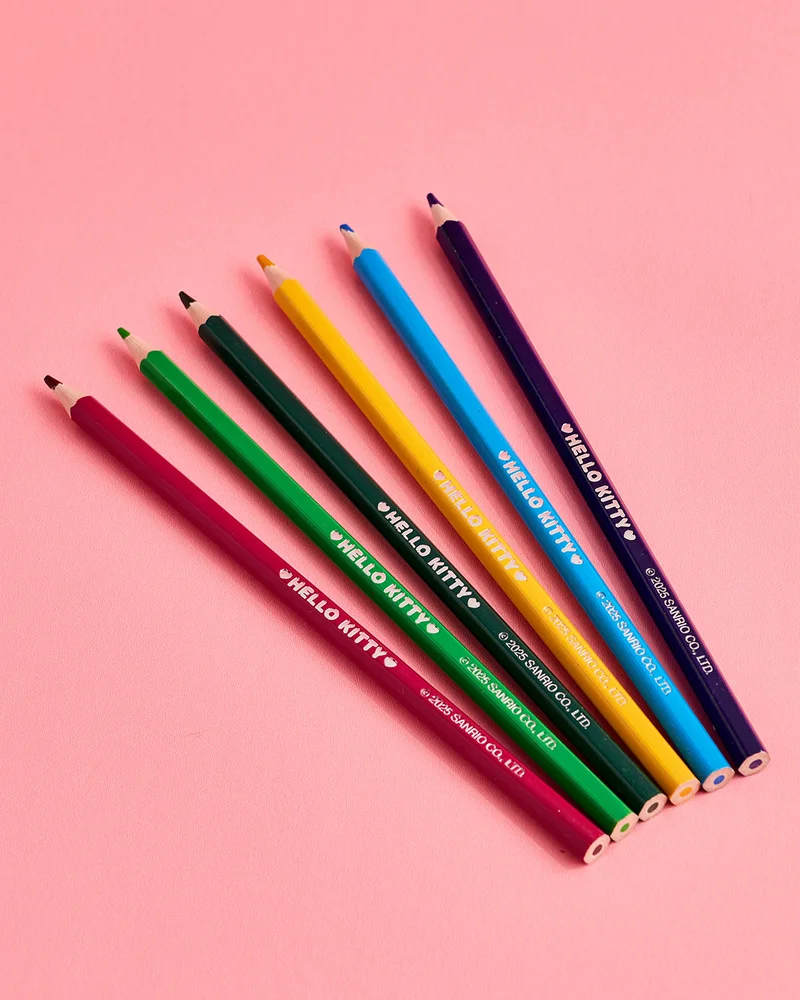Redtag Pink 12 Colours Pencil Set