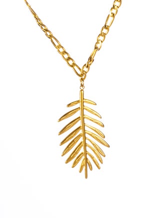 Stainless Steel Golden Necklace with a Tree Leaf Pendant - pzsku/Z29E67B53F77CFCD74C6FZ/45/_/1737287802/2773532a-71e0-49f9-855b-a6a216b4935e
