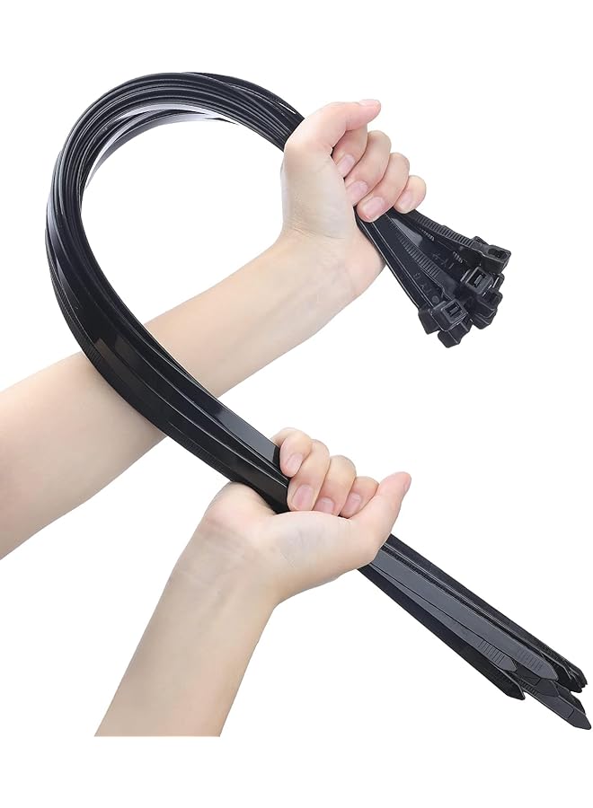 PROMASS Work Temp 5 ℉ - 176 ℉ - Long Durable Adjustable Nylon Wire Ties， 26 Inches Large Zip Ties， Heavy Duty 30 Packs - Max Load 200 LBS for Both Indoor and Outdoor - Image 1