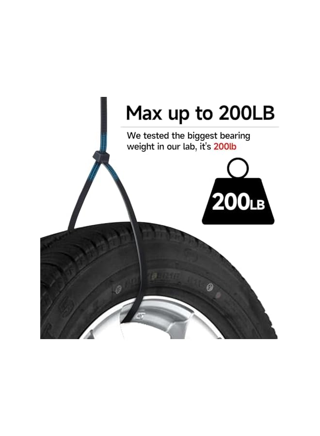 PROMASS Work Temp 5 ℉ - 176 ℉ - Long Durable Adjustable Nylon Wire Ties， 26 Inches Large Zip Ties， Heavy Duty 30 Packs - Max Load 200 LBS for Both Indoor and Outdoor - Image 3