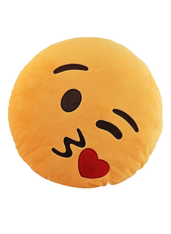 NIBEMINENT Emoji Smiley Emoticon Love Round Cushion Pillow cotton Yellow