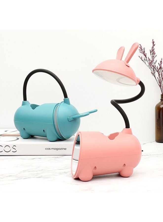 Raffine New Rabbit USB Charging Students Holder Mirror Touch Desk Lamp LED Dimming Night Light - Image 4