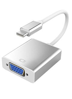 Converter From Type C to Vga White/Silver
