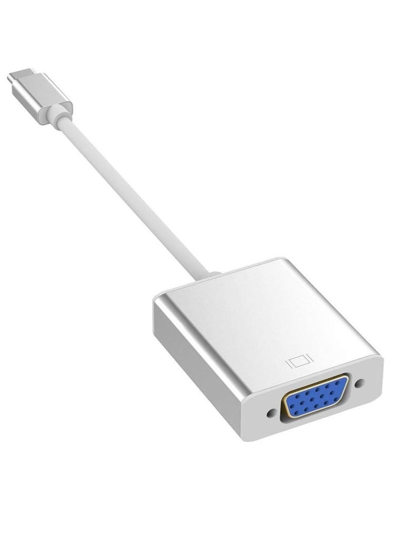Generic - Converter From Type C to Vga White/Silver - Image 1