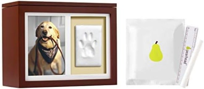 Pearhead Pet Memory Box & Urn – Black Solid Wood with Clay Paw-Print Kit - Image 5