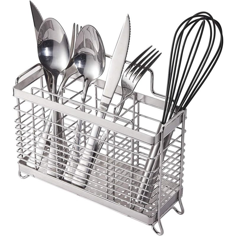 KESOL Utensil Holder Utensil Drying Rack Basket Holder with 3 Divided Compartments Rustresistant
