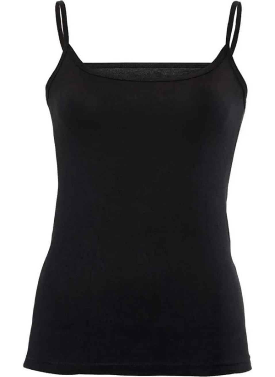 Anıt 2101 Women's Ribana Rope Strap Black Undershirt