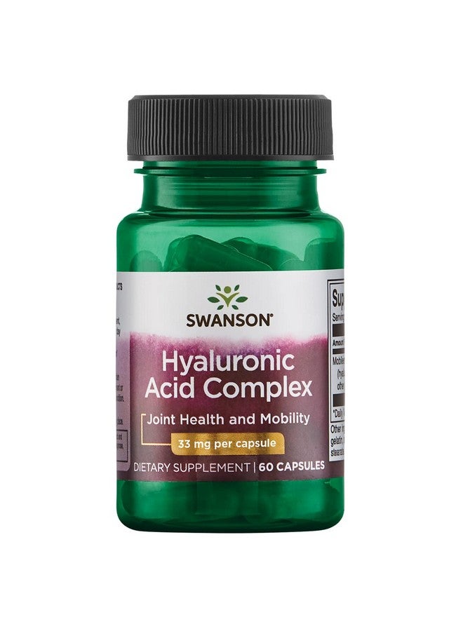 SWANSON Hyal Joint Hyaluronic Acid Complex 33 Milligrams 60 Capsules - Image 1