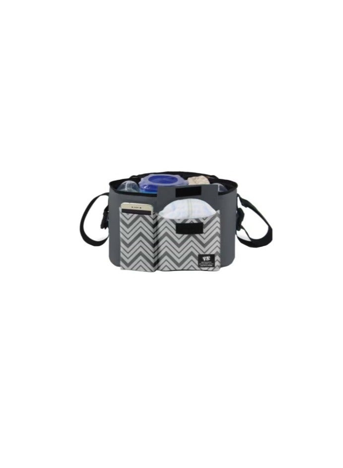 Goolsky Universal Baby Stroller Organizer, Stroller Caddy with Heightened Insulated Cup Holders & Non-Slip Secure Hooks Accessories, Fits Most Strollers, Machine Washable - Image 2