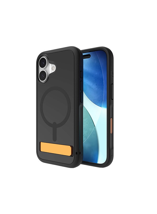 ZAGG iPhone 17 Case – Sedona Snap MagSafe Compatible Kickstand Cover with Graphene Strength, 13 ft Drop Protection & Reinforced Bumpers – Flood Black - Image 1