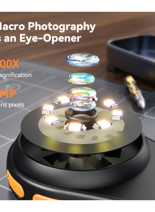 White Portable Handheld Digital Microscope 500X Magnification For Maintenance Welding - Image 5