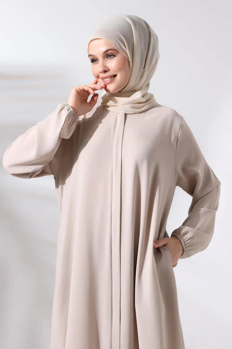ايهفان Ikhwan Women's Hajj and Umrah Clothing Hijab Double Set Cream