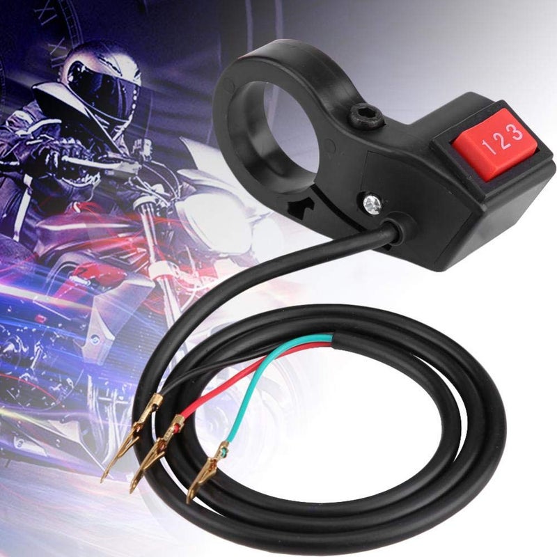 Suuonee Handlebar Switch Change, 22mm 7/8in Electric Handlebar 3 Speed Module Switch Switch Switch for Motorcycle Electric Bike Scooter, Black - Image 5