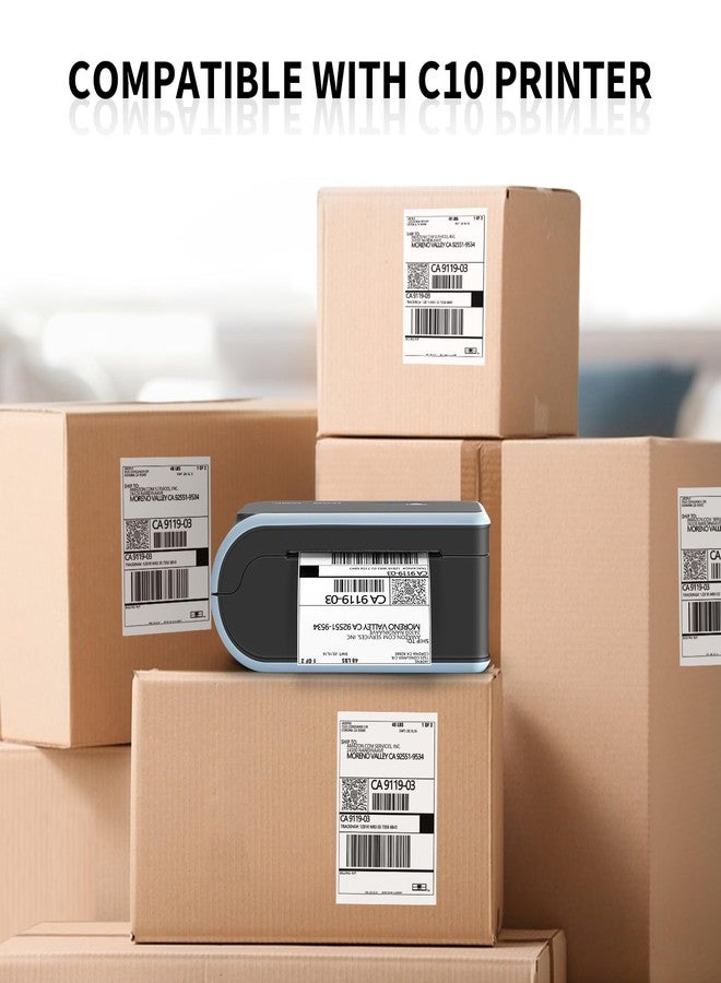 JADENS 6 Rolls Thermal Label Paper, 4×6'' Compatible with C10 - Image 3