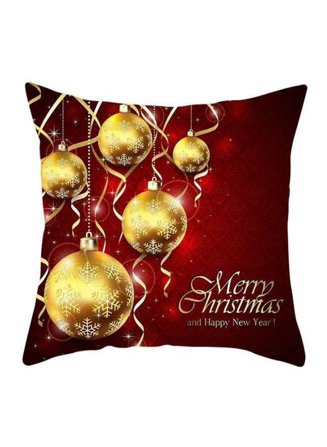 NIBEMINENT Printed Cushion Cover Red/Gold 45x45cm