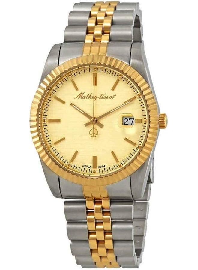 Mathey-Tissot ساعة ماتهي-تيسو روللي III بقرص ذهبي للرجال H810BDI - Image 1