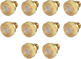 uxcell uxcell Brass Misting Nozzle - 10/24 UNC 0.2mm Orifice Dia Replacement Heads for Outdoor Cooling System - 10 Pcs  - Image 1
