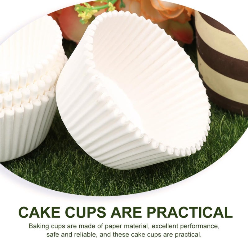 White Greaseproof Mini Paper Cupcake Liners 500pcs Small Muffin Baking Cups For Party Dessert - Image 4