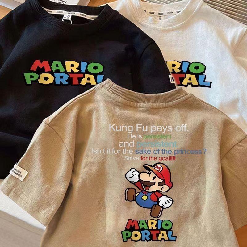 Cotton Children'S Summer Short-Sleeved T-Shirt New Korean Style Ins Baby Cartoon Printed Round Neck Half-Sleeved Top - Image 4