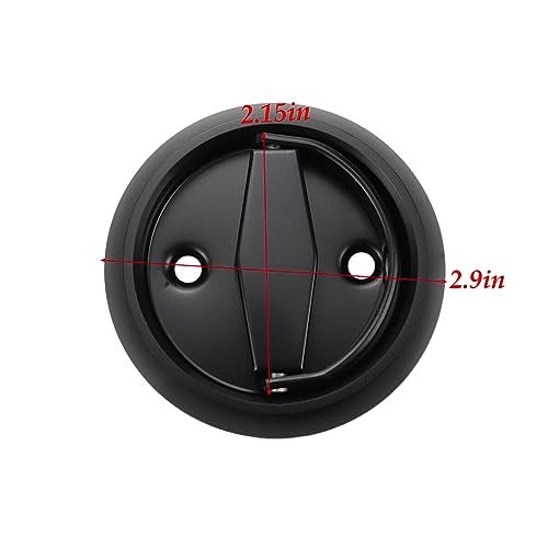 FarBoat 2pcs Round Embeded Hidden Concealed Handles Recessed Flush Pulls for Cabinet Door Closet Cupboard (74mm/2.9inch OD Black) - Image 5