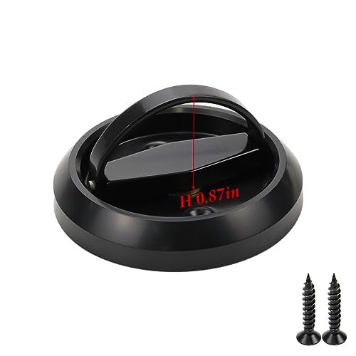 FarBoat 2pcs Round Embeded Hidden Concealed Handles Recessed Flush Pulls for Cabinet Door Closet Cupboard (74mm/2.9inch OD Black) - Image 2