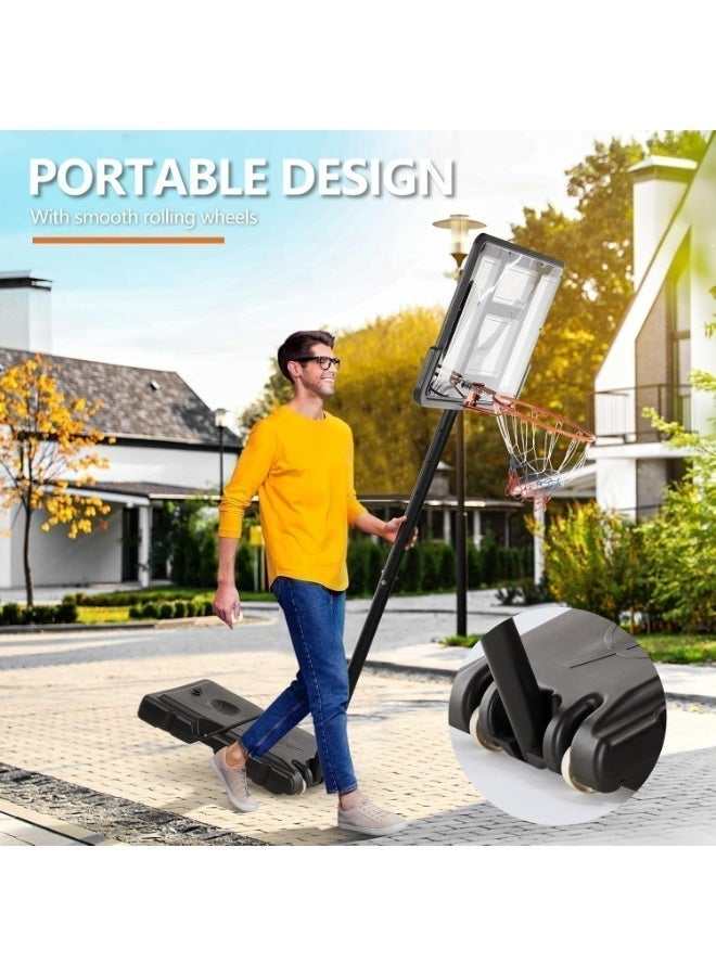 Pikengenus 10FT Adjustable Height Portable Basketball Hoop 4.2-10ft Adjustable Height 44 Inch Shatterproof Backboard Fillable Base with 2 Wheels for Kids Youth and Adults in Backyard Driveway - Image 4