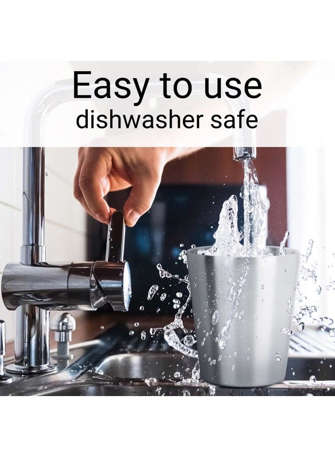 Beasea Stainless Steel Cups 8.8 oz, 4 Pack Small Stainless Steel Tumbler Bulk Stackable Insulated Mini Cups for Drinking Double Wall Metal Glasses Tin Cups for Office Home Party Camping - Image 5