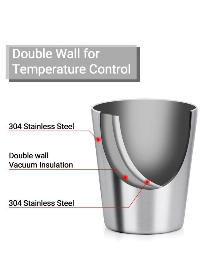 Beasea Stainless Steel Cups 8.8 oz, 4 Pack Small Stainless Steel Tumbler Bulk Stackable Insulated Mini Cups for Drinking Double Wall Metal Glasses Tin Cups for Office Home Party Camping - Image 3