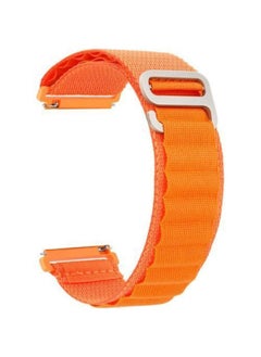 Bold Bands 20mm Stretch Nylon Metal Alpine Loop Woven Strap For Amazfit Bip U Pro / Bip / Bip Lite / Bip S / Bip S Lite / Bip U With Titanium G Hook Orange