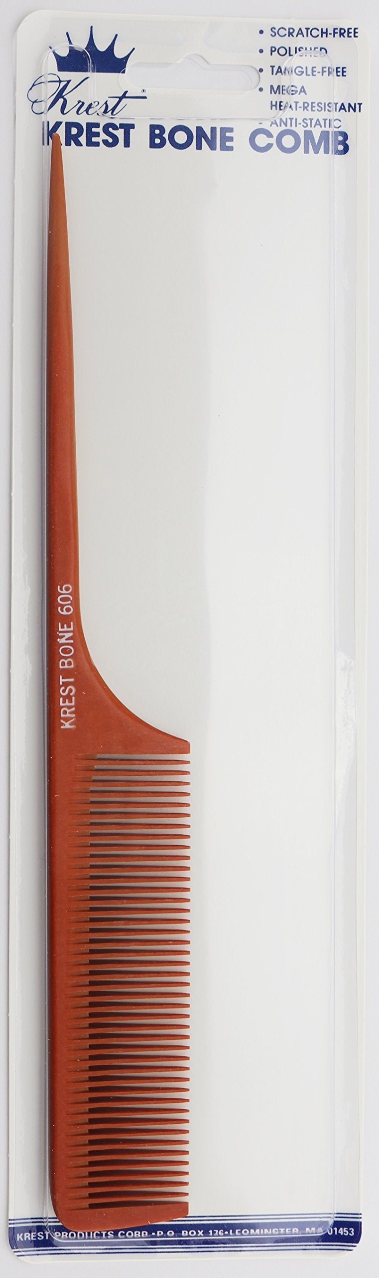Krest Bone 9 Inch Rattail Comb - Professional Heat Resistant Detangling and Sectioning Comb - Image 3