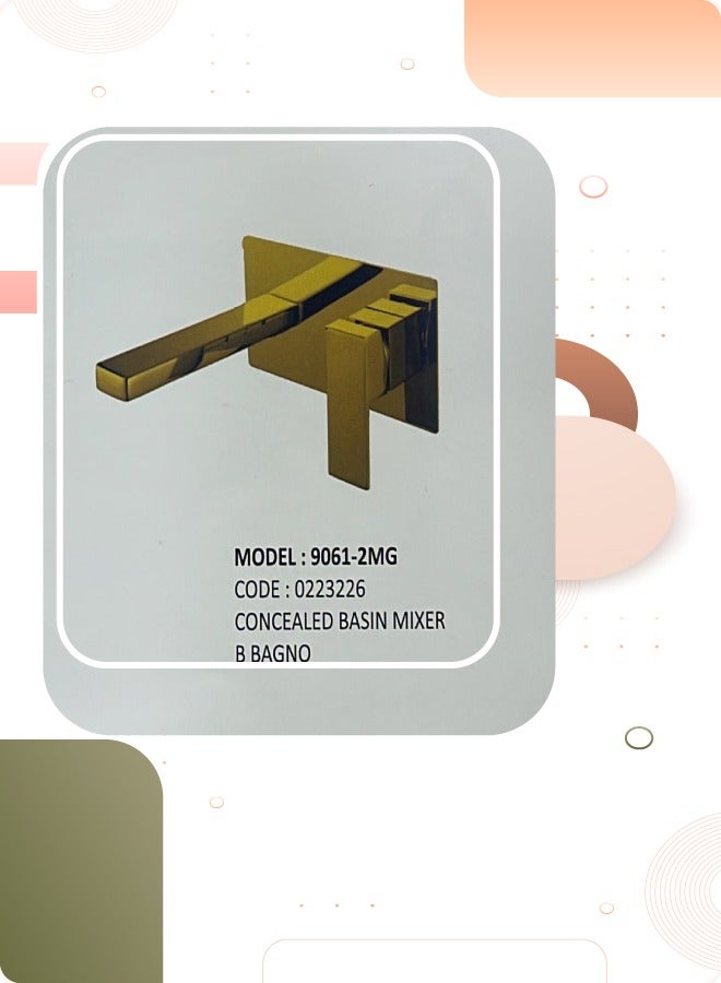 Bbagno 9061-2mg Italian Gold Concealed Basin Mixer