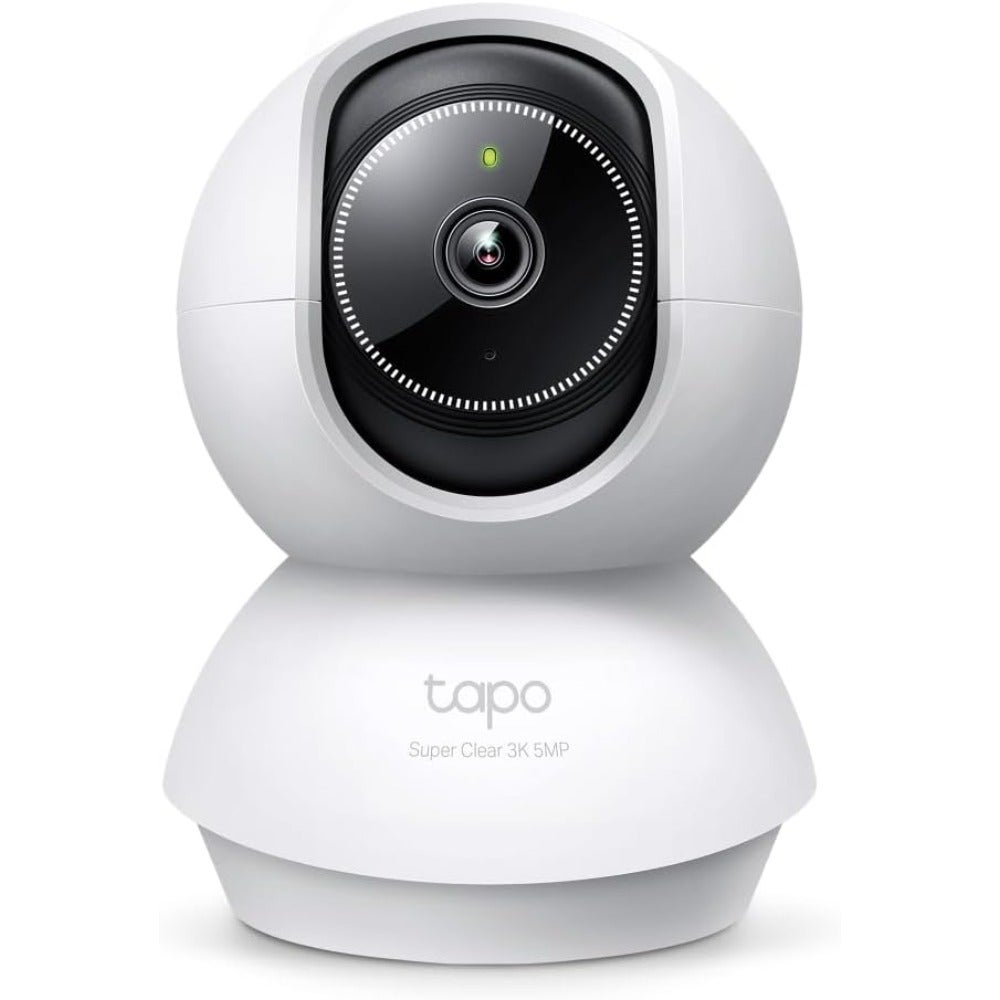 Indoor Wi-Fi Security Camera for baby monitoring, plastic housing, white color, AI-powered motion tracking, 360 view, 12m night vision, two-way voice, cloud/local storage, baby crying detection