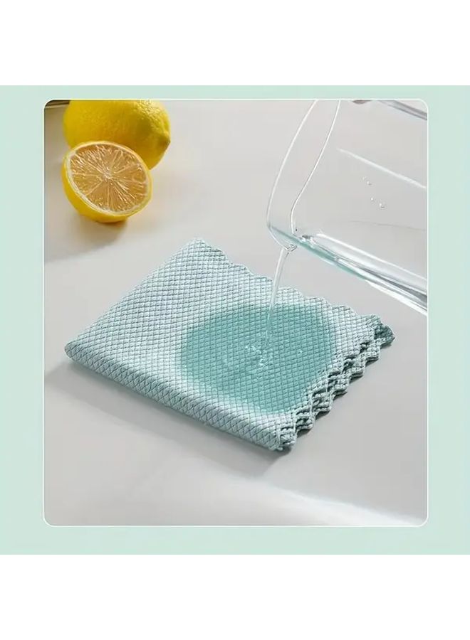3PCS Magic Cleaning Cloth Fish Scale Glass Window Mirror Traceless Reusable Random Color - Image 5