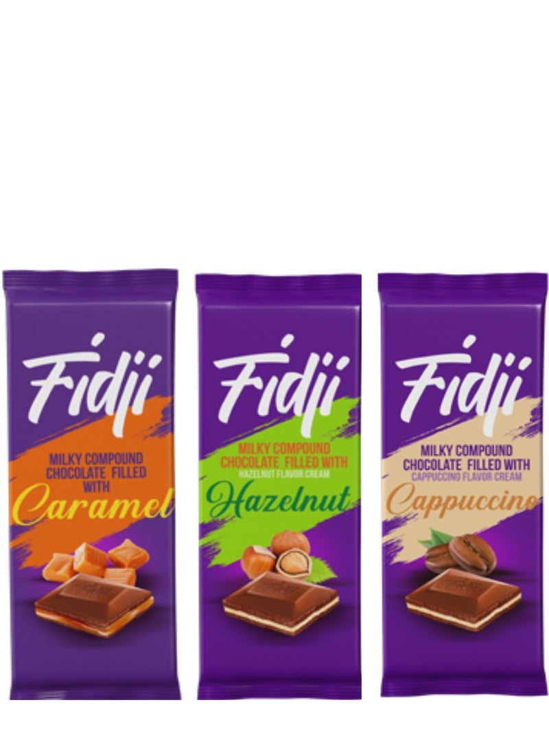 Fidji - Chocolate bar filled with hazelnut cream 90 g - Image 1
