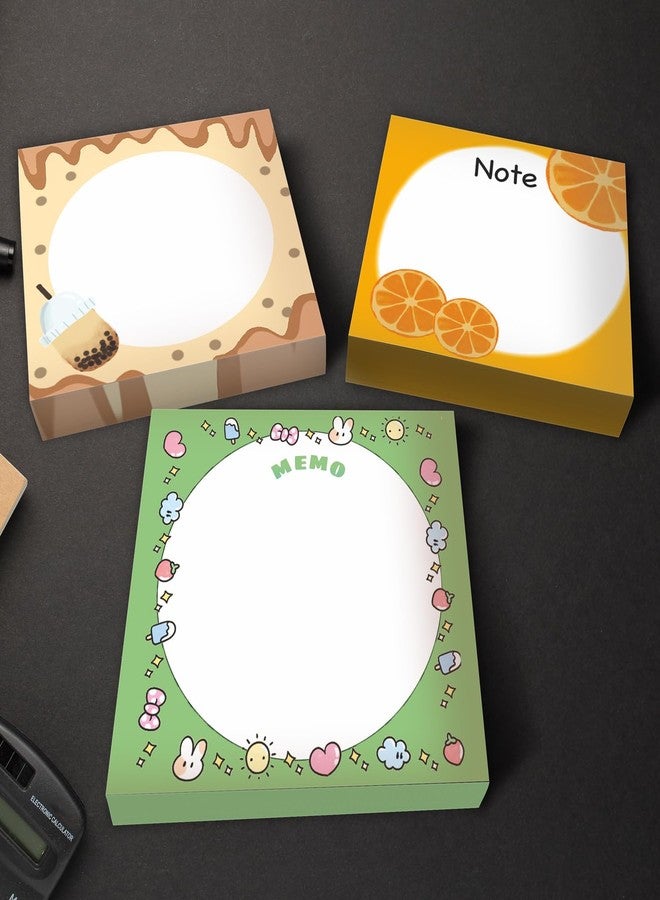 NS Trading Cute Designs Memo Pad 01 (Set of 3 Pads) Each Pad 100 Pages - Image 1