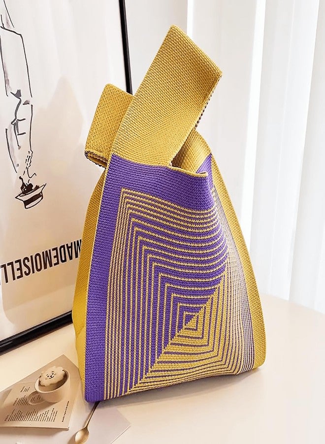 XINHONGJIN 3 Pieces Women's Pocket Handbags Cute Knot Cufflinks Tote Bag, Suitable for all occasions (yellow) - Image 5