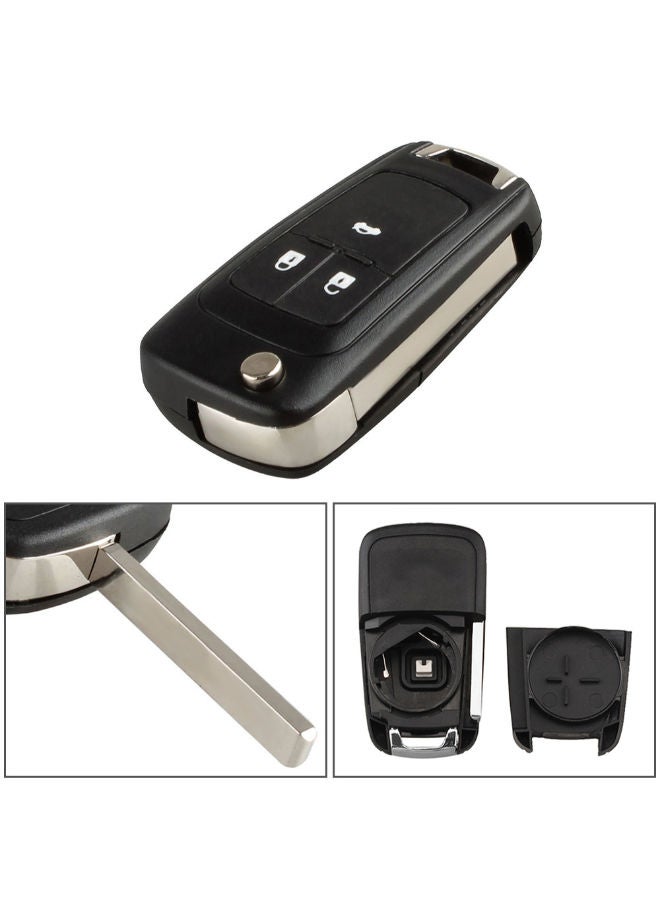 NIBEMINENT Folding Flip Key Shell Case With Uncut Blade For Vauxhall Opel Astra & Zafira - Image 3