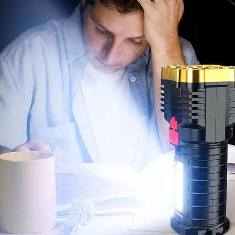 مصباح يدوي LED قابل لإعادة الشحن، 5 مصابيح LED عالية السطوع، مصباح تخييم محمول للخارج، 4 أوضاع - Image 5