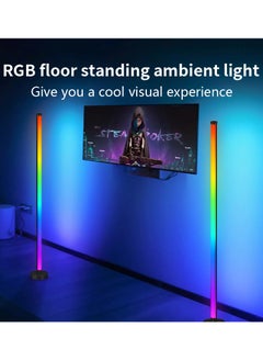 JoyousSto 2 PCS LED Corner Lamp for Living Room - 10W Color Changing Lamp, Corner Floor Lamp with APP and Remote Control, RGB Corner Floor Lamp with Dimmable Music Sync Timer for Living Room, Bedroom, Gaming Room  - Image 2
