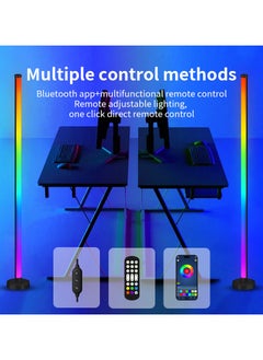 JoyousSto 2 PCS LED Corner Lamp for Living Room - 10W Color Changing Lamp, Corner Floor Lamp with APP and Remote Control, RGB Corner Floor Lamp with Dimmable Music Sync Timer for Living Room, Bedroom, Gaming Room  - Image 3