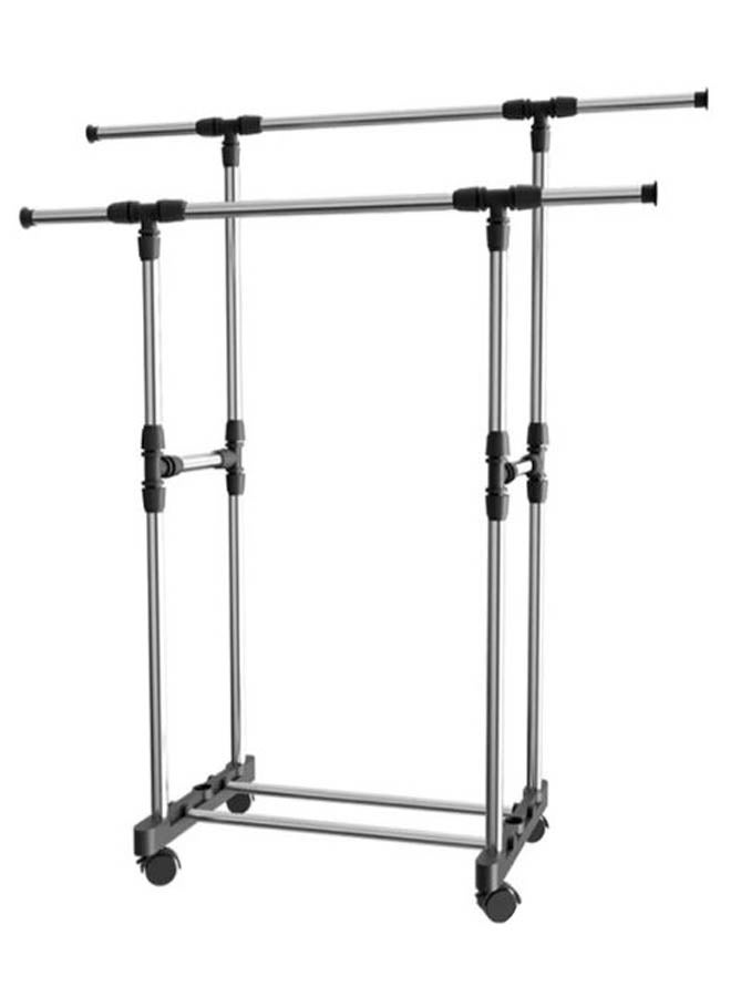 Loquat Coat Hanger Rack Silver/Black