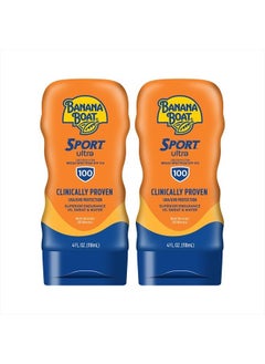 Sport Ultra SPF 100 Sunscreen Lotion, 4oz | Banana Boat Sunscreen Lotion SPF 100, Banana Boat Sunscreen SPF 100 Lotion, High SPF Sunscreen Pack SPF 100, 4oz each Twin Pack