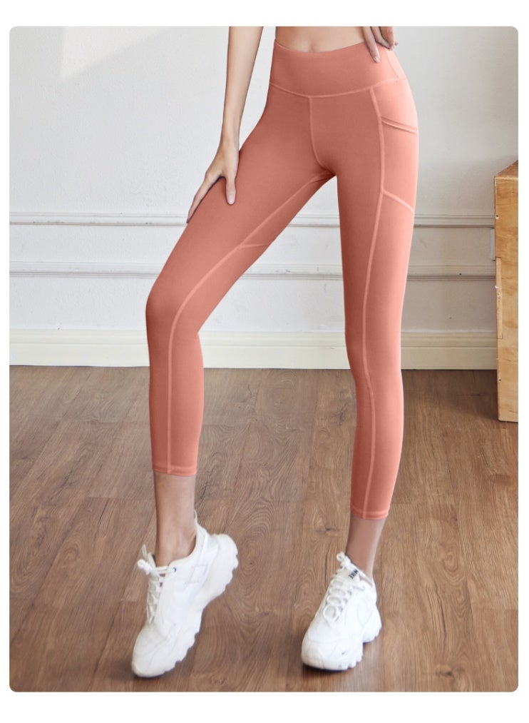 Seamless Yoga Pants Leggings Fashion Pocket Stretch Gym Running Wear Sportswear Track And Field Leggings  - Image 3